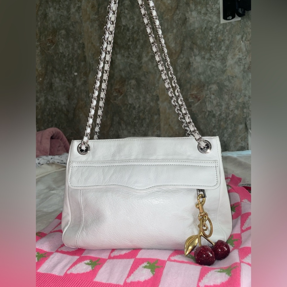 White Leather Shoulder Bag
